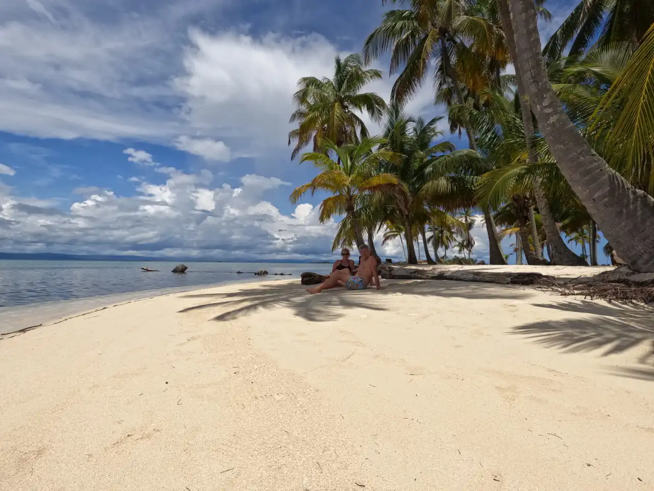 Guests on San Blas beach