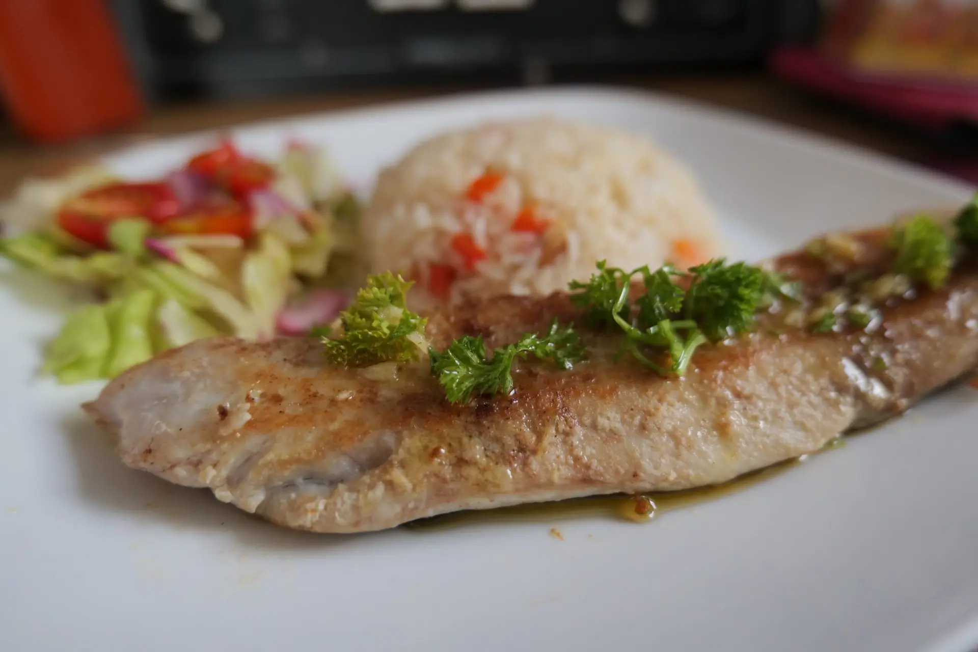 Gourmet food on catamaran